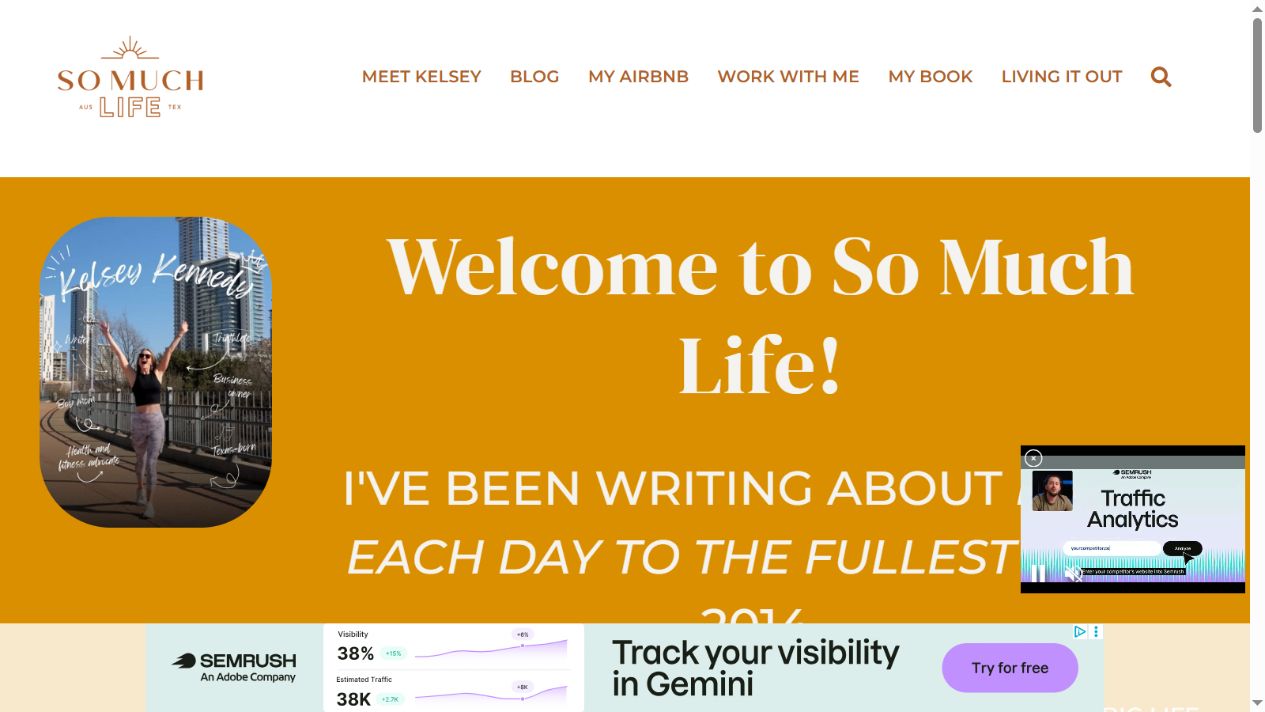Homepage of So Much Life